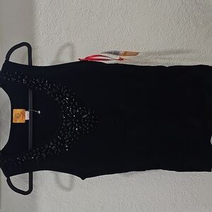 Black Embellished Tank Top